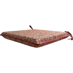 Square Seat Pad Snakeshead Crimson |  William Morris Square Seat Pads