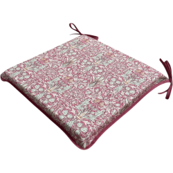 Square Seat Pad Snakeshead Crimson |  William Morris Square Seat Pads