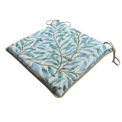 Square Seat Pad Willow Bough Tapestry Seaspray| Patterned Seat Pads
