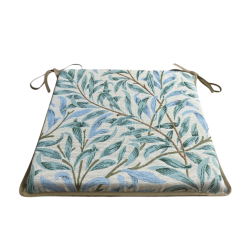 Square Seat Pad Willow Bough Tapestry Seaspray| Patterned Seat Pads