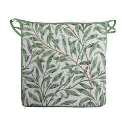 Coussin de siège carré à motif de branches de saule et de sauge | Coussins de siège William Morris