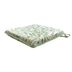Coussin de siège carré à motif de branches de saule et de sauge | Coussins de siège William Morris