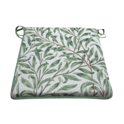 Square Seat Pad Willow Bough Sage Tapestry | William Morris Seat Pads