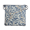 Coussin d'assise carré à motif de branches de saule et tapisserie azur | Coussins d'assise à motifs bleus
