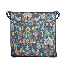 Square Seat Pad William Denim Tapestry | Multicoloured Tapestry Seat Pads