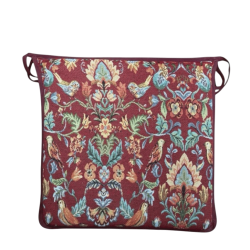 Square Seat Pad William Red Tapestry | Red Tapestry Square Chair Pads