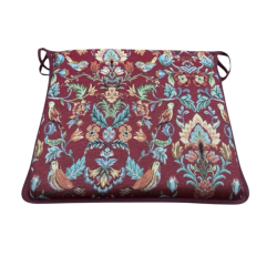 Square Seat Pad William Red Tapestry | Red Tapestry Square Chair Pads