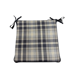Highland Check Denim Vierkante Stoelkussens | Geometrische Vierkante Stoelkussens