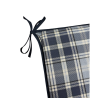 Highland Check Denim Quadratische Sitzkissen | Geometrische Quadratische Sitzkissen
