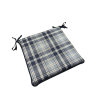 Coussins de siège carrés en denim à carreaux Highland | Coussins de siège carrés géométriques