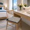 Square Seat Pad Snakeshead Denim |  William Morris Square Seat Pads