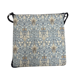 Square Seat Pad Snakeshead Denim |  William Morris Square Seat Pads