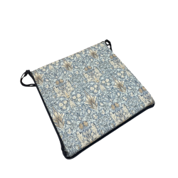 Square Seat Pad Snakeshead Denim |  William Morris Square Seat Pads