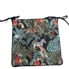 Square Seat Pads Black Rainforest Tapestry | Non-Slip Square Chair Pads