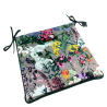 Quadratische florale Samt-Stuhlkissen | Florale quadratische Sitzkissen