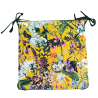Coussins de chaise carrés en velours à motifs floraux | Coussins de siège carrés en velours à motifs floraux