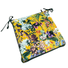 Coussins de chaise carrés en velours à motifs floraux | Coussins de siège carrés en velours à motifs floraux