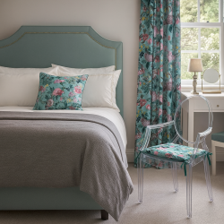 Square Velvet Tranquillity Seat Pads | Floral Velvet Square Seat Pads