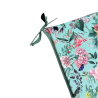 Coussins de siège carrés en velours Tranquillité | Coussins de siège carrés en velours à motif floral