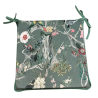 Coussins de siège carrés en velours à motifs chinoiserie | Coussins de siège carrés en velours à motifs