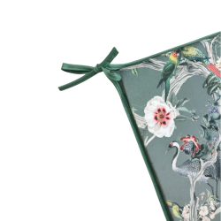 Vierkante Fluwelen Chinoiserie Stoelkussens | Gevlekte Fluwelen Vierkante Stoelkussens