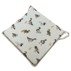 Mallard Duck Square Seat Pads | Modern Animal Print Square Seat Pads