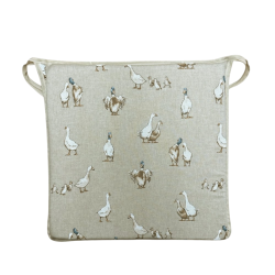 Shabby Duck quadratische Stuhlkissen | Moderne quadratische Sitzkissen mit Tiermuster