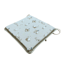 Shabby Duck Square Chair Pads | Modern Animal Print Square Seat Pads