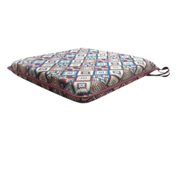 Aztec Tapestry Square Seat Pads | Multicoloured Square Chair Pads |