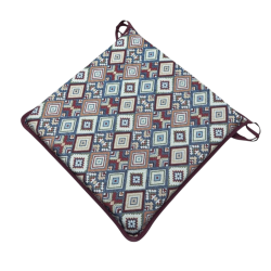 Aztec Tapestry Square Seat Pads | Multicoloured Square Chair Pads |