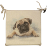 Grote Pug Omkeerbare Vierkante Stoelkussens | Set van 2, 4, 6 of 8 Stoelkussens