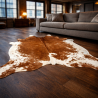 Extra extra Large Brown & White Cowhide Rug | Very Large Cow Hide