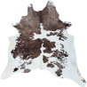 Tapis en peau de vache marron et blanche extra large | Peau de vache naturelle extra large