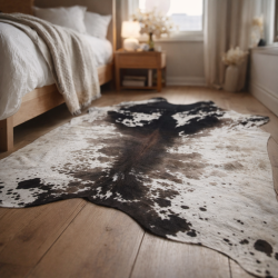 Extra Large Brown & off- White Cowhide Rug | X/Large Brown Cow Skin