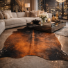 Large Brown Cowhide Rug | Large Brown Cow Hide | Natural Hair on Hide