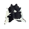 Extra Large Black & off- White Cowhide Rug | X/Large Hair on Hide Rug