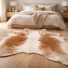 Huge Tan & off- White Cowhide Rug | XX/Large Hair on Hide Rug