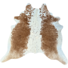 Huge Tan & off- White Cowhide Rug | XX/Large Hair on Hide Rug