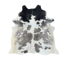 Extra Large Black Grey & White Cowhide Rug | X/Large Hair on Hide Rug