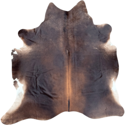 Large Natural Brown Cowhide | Brown Cow Hide Rug| Brown Hair on Hide |