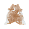 Grand tapis en peau de vache beige et blanche | Peau de vache beige et blanche | Poils beiges sur la peau