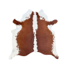 Large Light Brown & White Cowhide | Red Brown & White Cow Hide Rug|