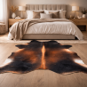 XX/Large Brown Tan & White Cowhide Rug | Double XL Brown Cow Hide |