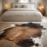 Large Natural Cowhide | Brown & White Cow Hide Rug| Brown Hair on Hide