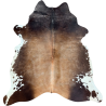 Large Natural Cowhide | Brown & White Cow Hide Rug| Brown Hair on Hide