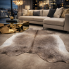 Peau de vachette marron/beige triple XL | Tapis en peau de vachette géant | Peau de vachette énorme