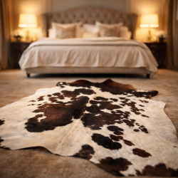 Extra Large Brown & White Cowhide Rug | X/Large Natural Cow Hide