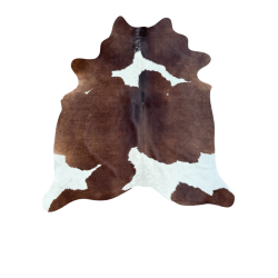 Tapis en peau de vache marron et blanche | Grandes peaux de vache