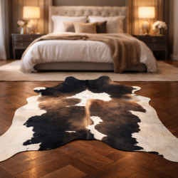 Large Brown & White Cowhide Rug| Brown & White Cowhide | Large Cowhides