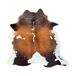 Extra Large Brown & off- White Cowhide Rug | X/Large Natural Cow Hide